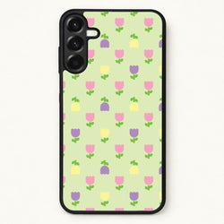 Pastel Tulips Pattern Phone Case for Galaxy A57