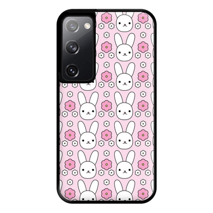 Bunnies And Flowers Pattern Phone Case for Galaxy S20