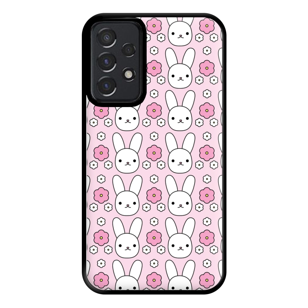 Bunnies And Flowers Pattern Phone Case for Galaxy A52 / A52s