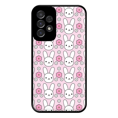 Bunnies And Flowers Pattern Phone Case for Galaxy A53