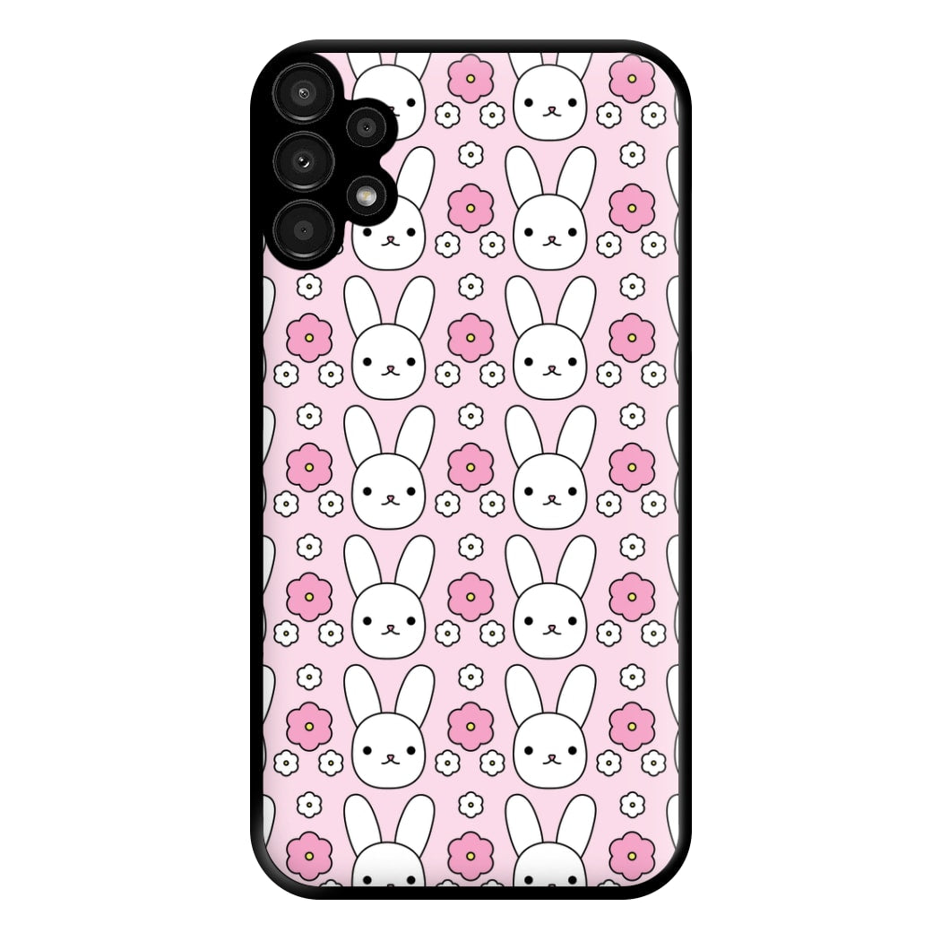 Bunnies And Flowers Pattern Phone Case for Galaxy A13