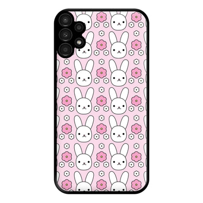 Bunnies And Flowers Pattern Phone Case for Galaxy A13