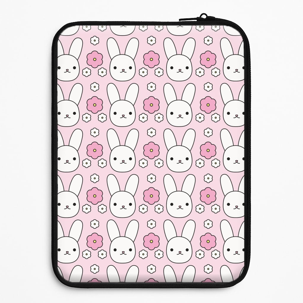 Bunnies And Flowers Pattern Universal Laptop Sleeve