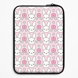 Bunnies And Flowers Pattern Universal Laptop Sleeve