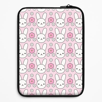 Bunnies And Flowers Pattern Universal Laptop Sleeve