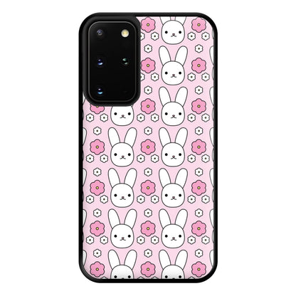 Bunnies And Flowers Pattern Phone Case for Galaxy S20 Plus