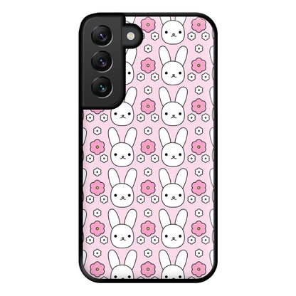 Bunnies And Flowers Pattern Phone Case for Galaxy S22 Plus