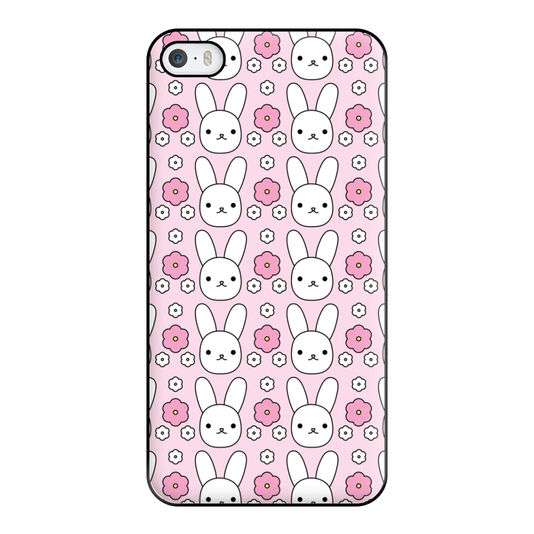Bunnies And Flowers Pattern Phone Case for iPhone 5 / 5s / SE 2016