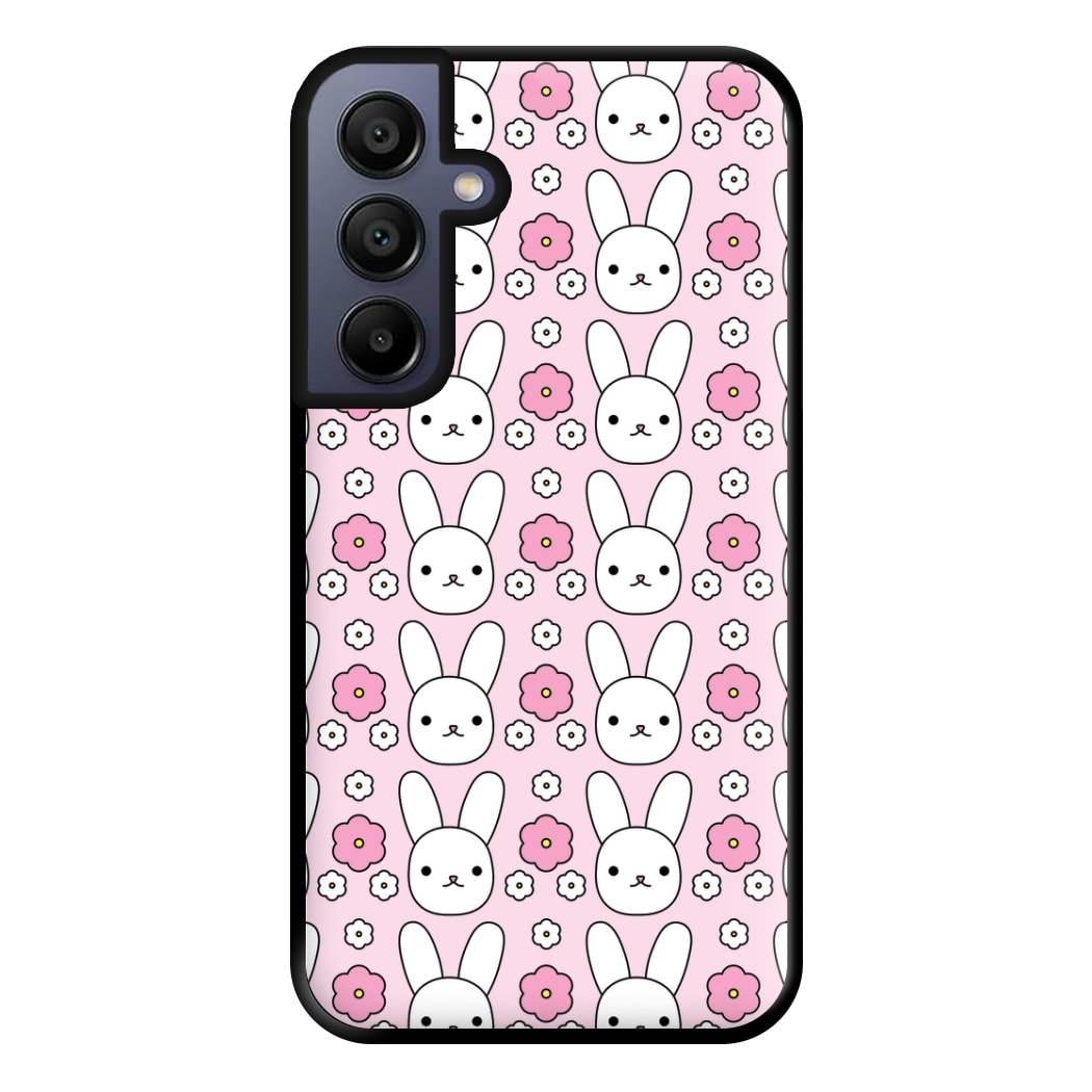 Bunnies And Flowers Pattern Phone Case for Galaxy A16