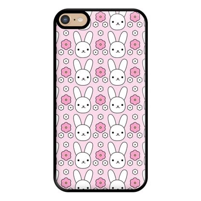 Bunnies And Flowers Pattern Phone Case for iPhone 6 Plus / 7 Plus / 8 Plus
