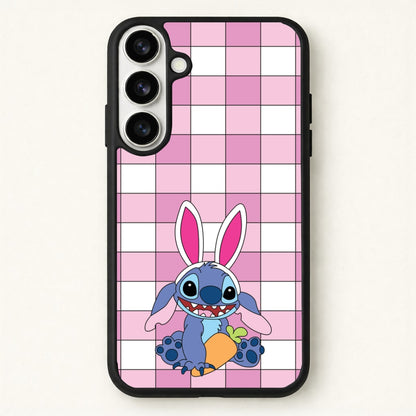 Easter Bunny Blue Alien Phone Case for Galaxy S26 Plus