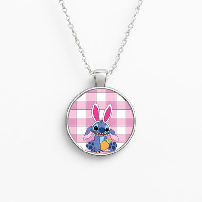 Easter Bunny Blue Alien Necklace