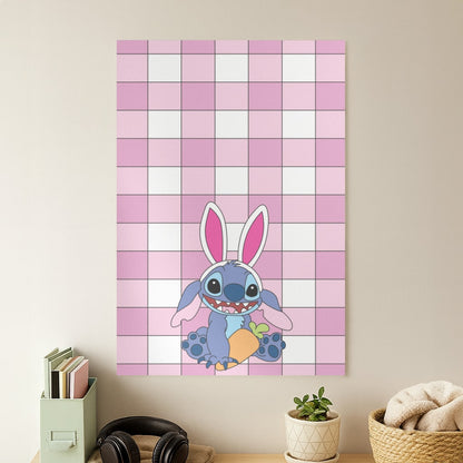 Easter Bunny Blue Alien Poster