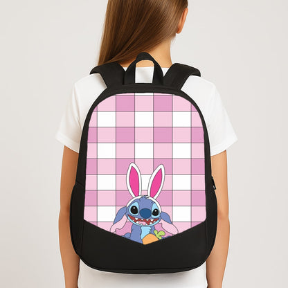 Easter Bunny Blue Alien Large School Bag