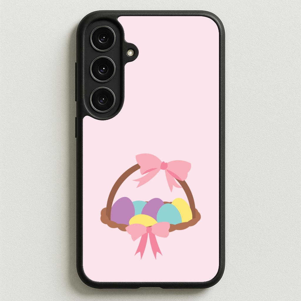 Pink Easter Basket Phone Case for Galaxy S25FE