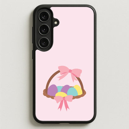 Pink Easter Basket Phone Case for Galaxy S25FE