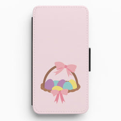 Pink Easter Basket Flip / Wallet Phone Case
