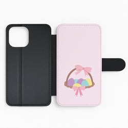 Pink Easter Basket Flip Phone Case