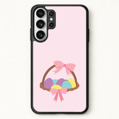 Pink Easter Basket Phone Case for Galaxy S26 Ultra