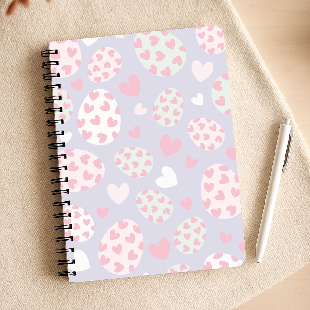 Heart Easter Eggs Pattern Notepad