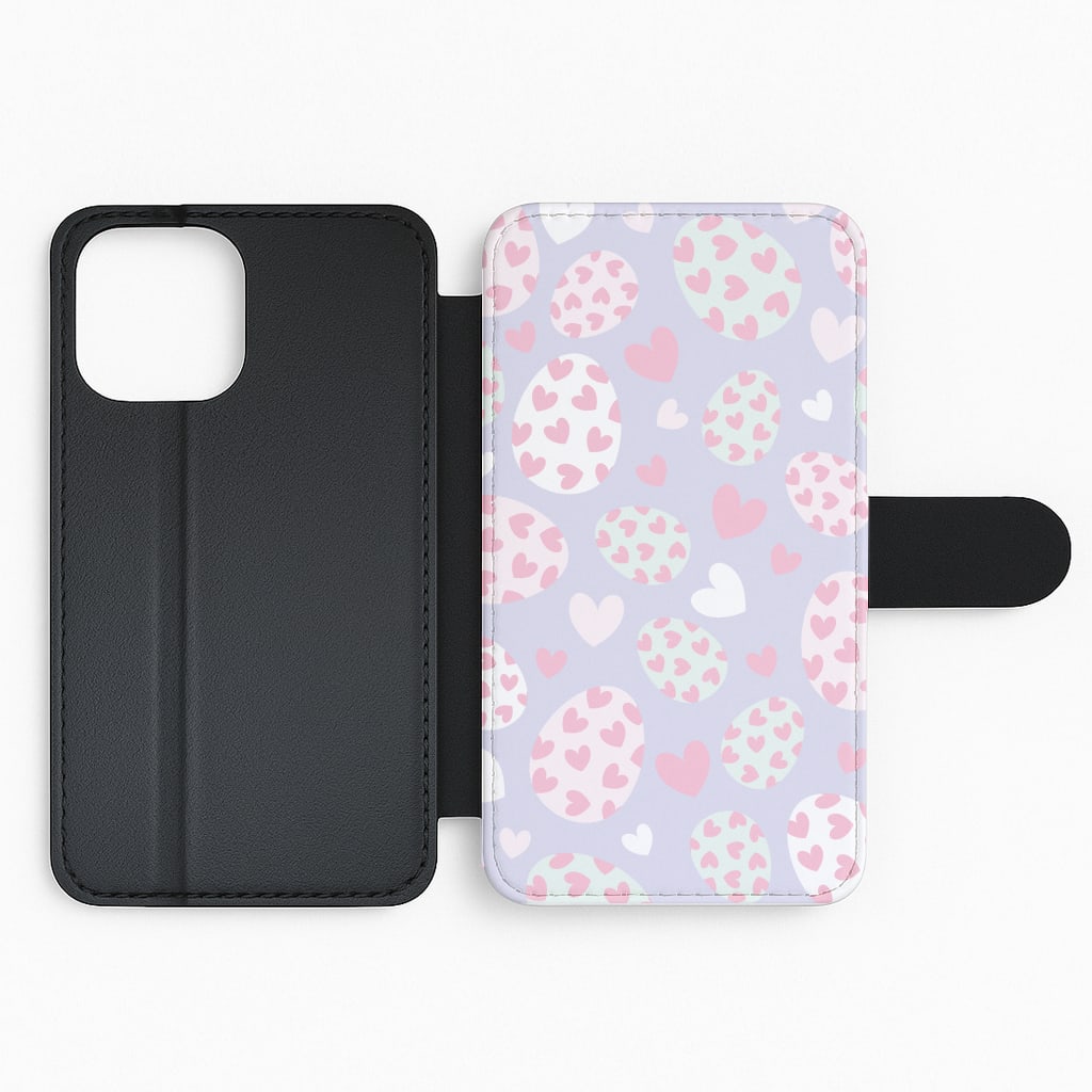 Heart Easter Eggs Pattern Flip Phone Case