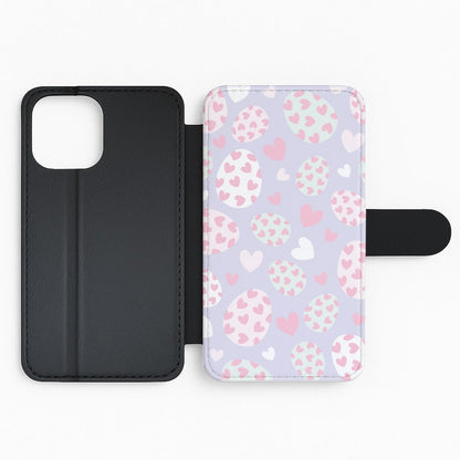 Heart Easter Eggs Pattern Flip Phone Case