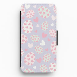 Heart Easter Eggs Pattern Flip / Wallet Phone Case