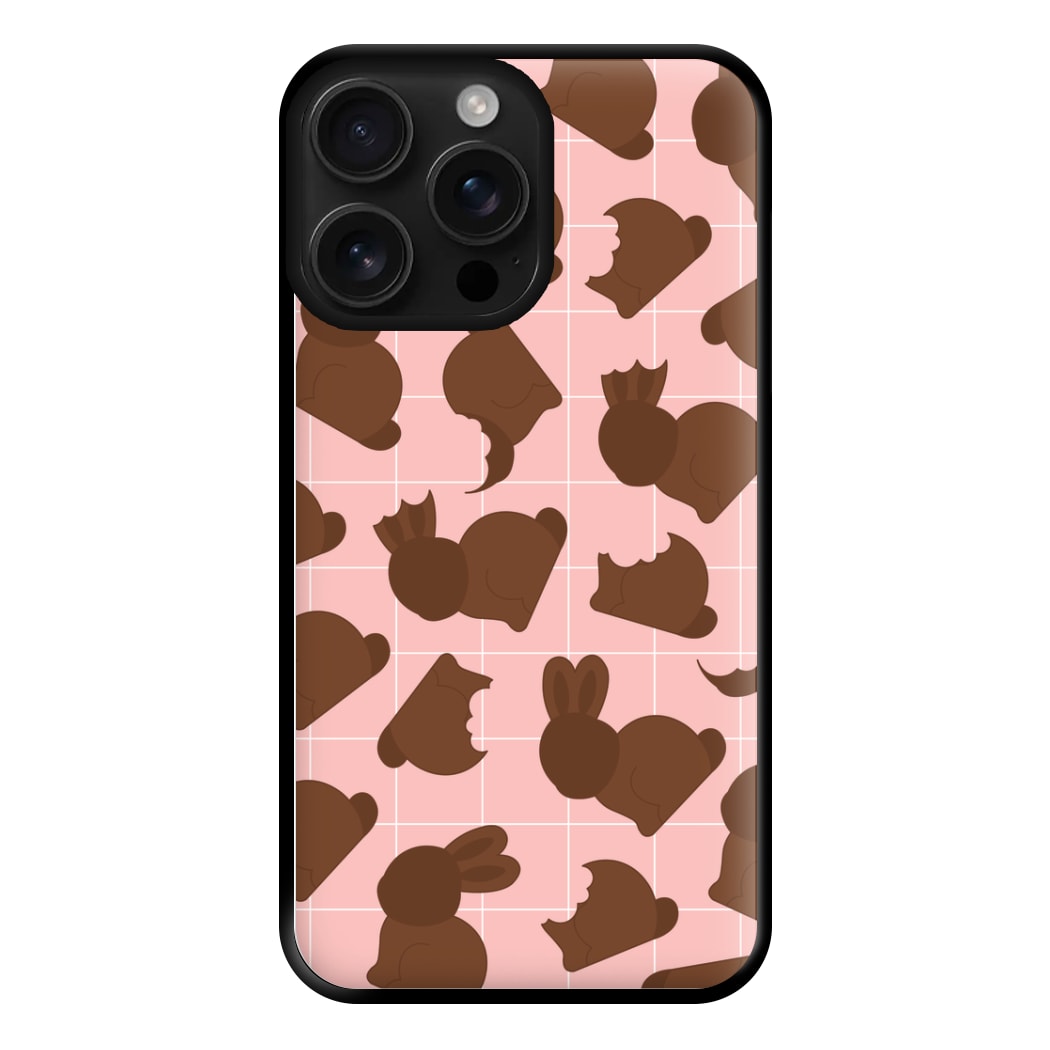 Chocolate Easter Bunny Pattern Phone Case for iPhone 16 Pro Max