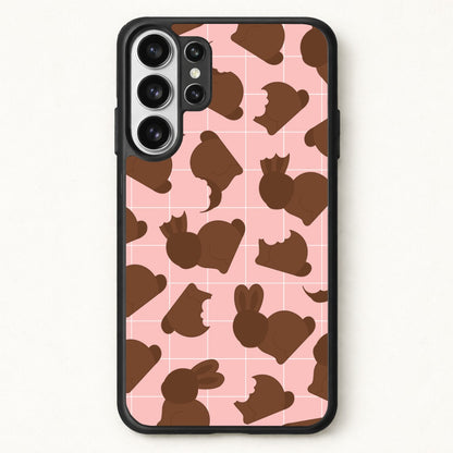 Chocolate Easter Bunny Pattern Phone Case for Galaxy S26 Ultra