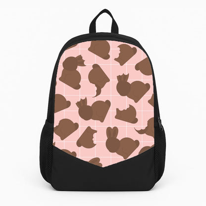 Chocolate Easter Bunny Pattern Large Backpack