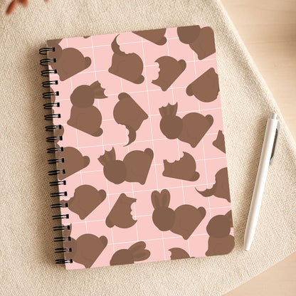 Chocolate Easter Bunny Pattern Notepad