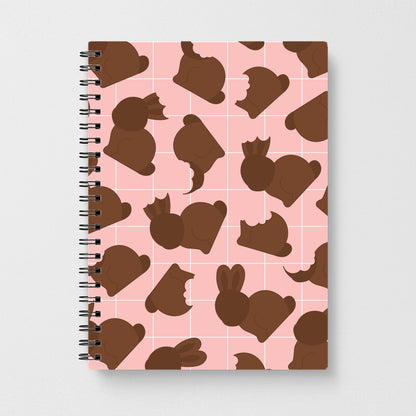 Chocolate Easter Bunny Pattern Notebook