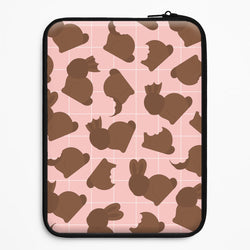 Chocolate Easter Bunny Pattern Universal Laptop Sleeve