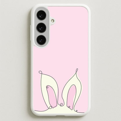 Outline Bunny Ears Phone Case for Galaxy S25FE