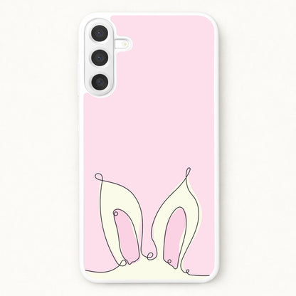 Outline Bunny Ears Phone Case for Galaxy A37