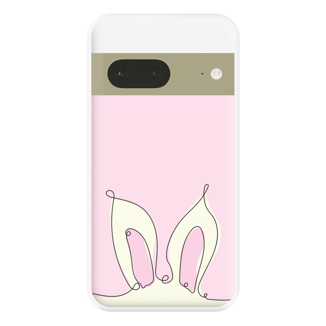 Outline Bunny Ears Phone Case for Google Pixel 7a