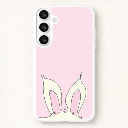 Outline Bunny Ears Phone Case for Galaxy S26 Plus