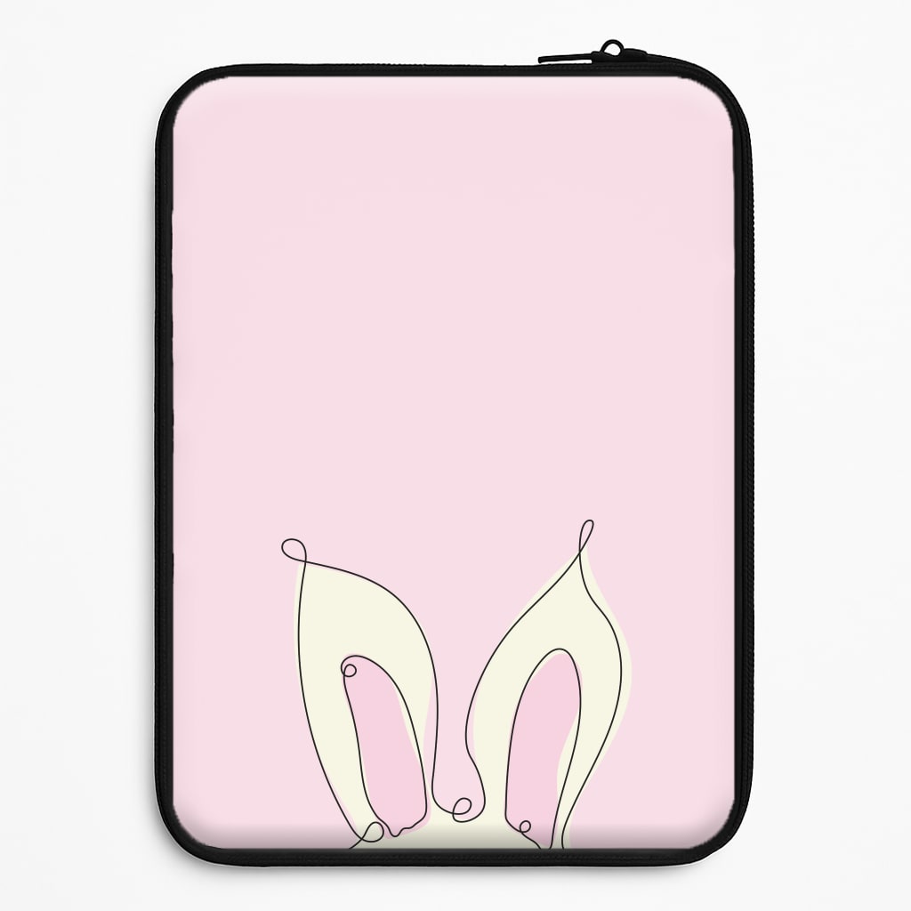 Outline Bunny Ears Laptop Sleeve