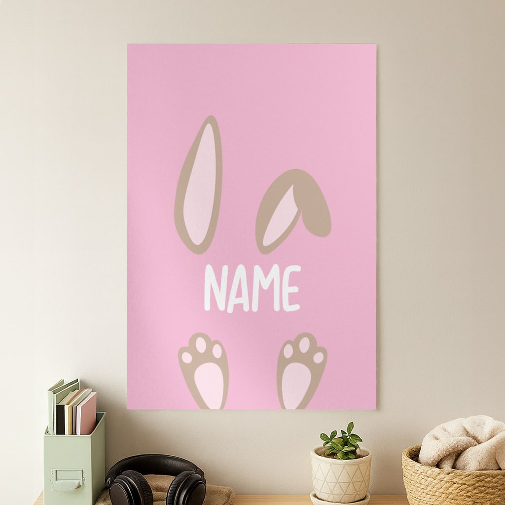 Brown Bunny Personalised Poster