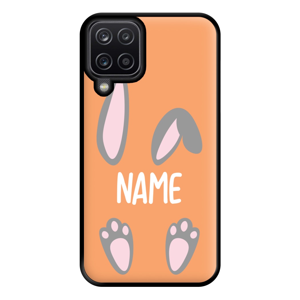 Grey Bunny Personalised Phone Case for Galaxy A12