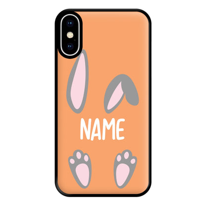 Grey Bunny Personalised Phone Case for iPhone XS Max