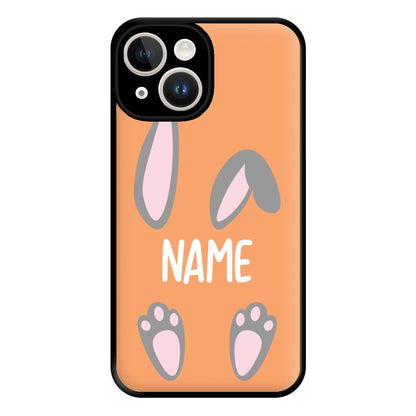 Grey Bunny Personalised Phone Case for iPhone 14