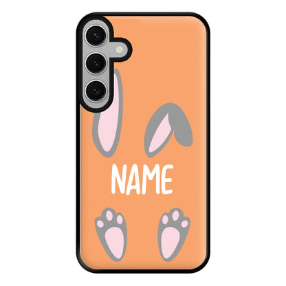 Grey Bunny Personalised Phone Case for Galaxy S24FE