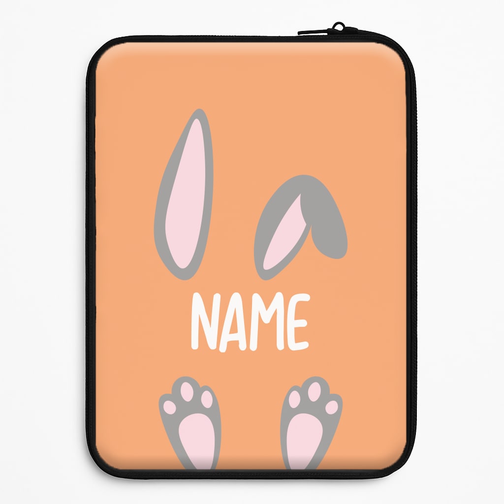 Grey Bunny Personalised Laptop Sleeve