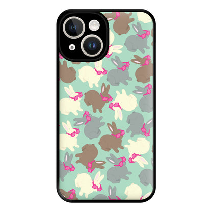 Bunny With Glasses Pattern Phone Case for iPhone 14