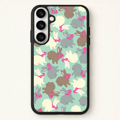 Bunny With Glasses Pattern Phone Case for Galaxy S26