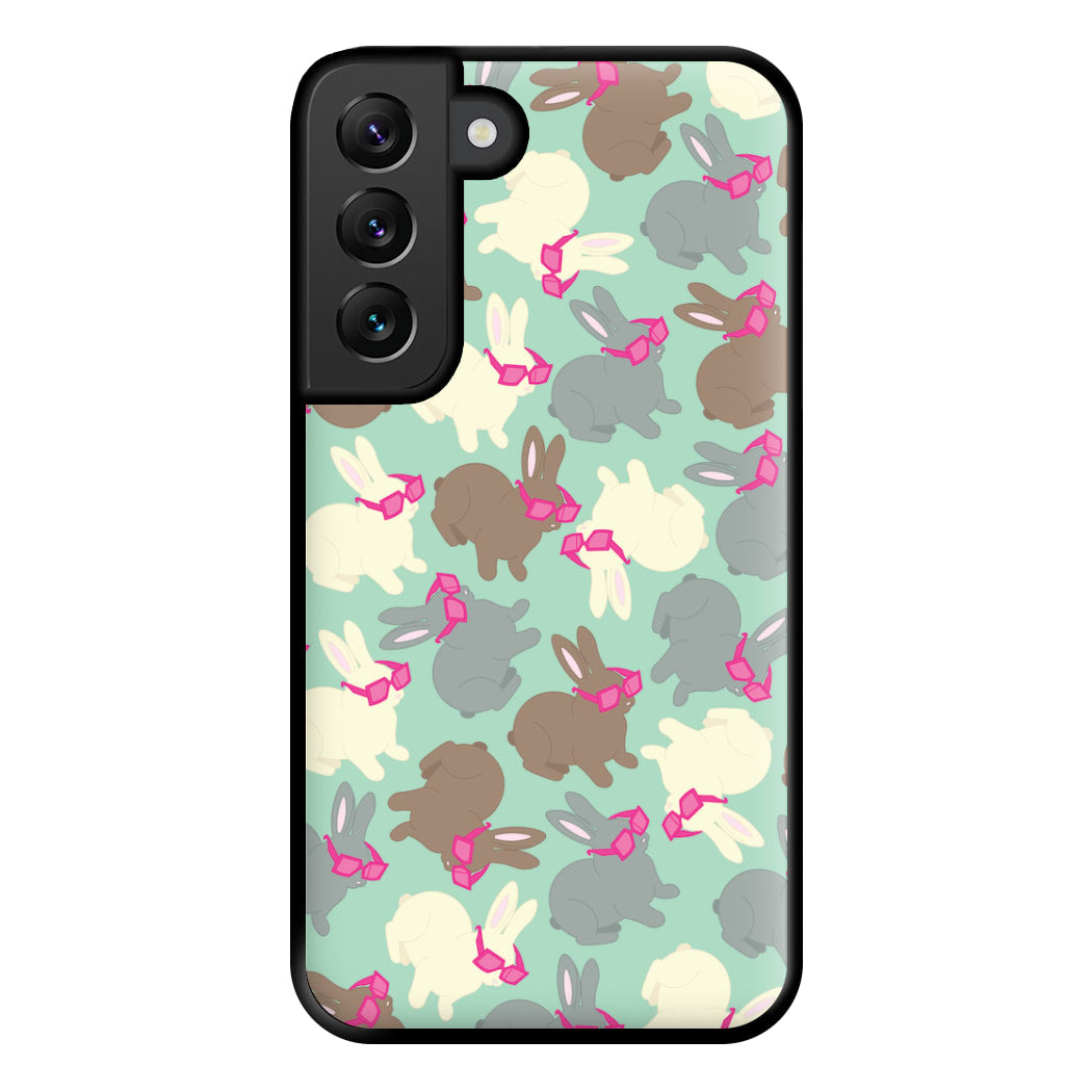 Bunny With Glasses Pattern Phone Case for Galaxy S22 Plus