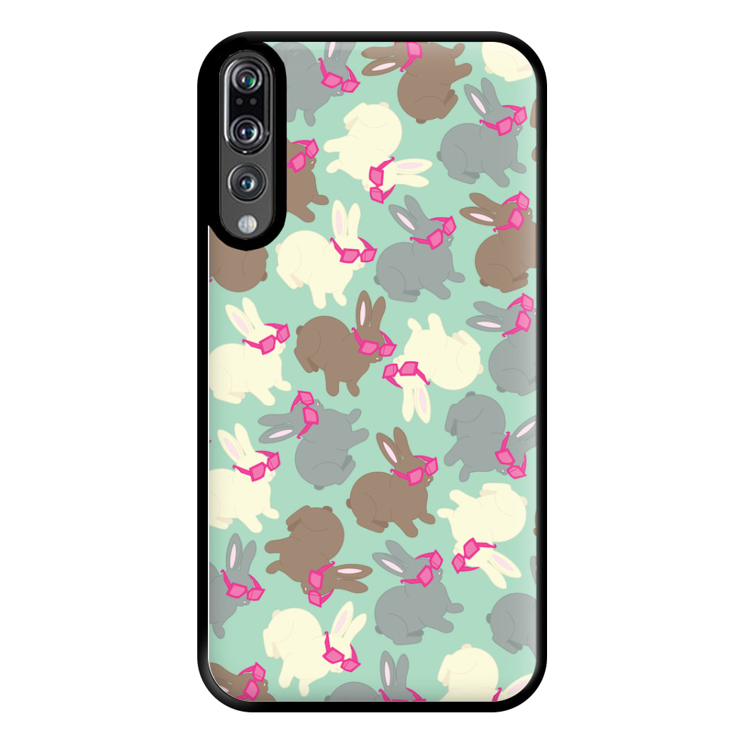 Bunny With Glasses Pattern Phone Case for Huawei P20 Pro