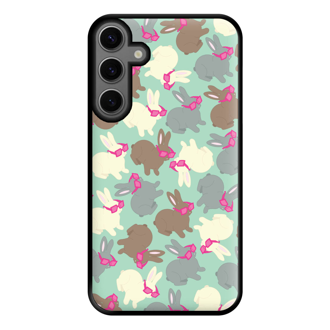 Bunny With Glasses Pattern Phone Case for Galaxy S23FE