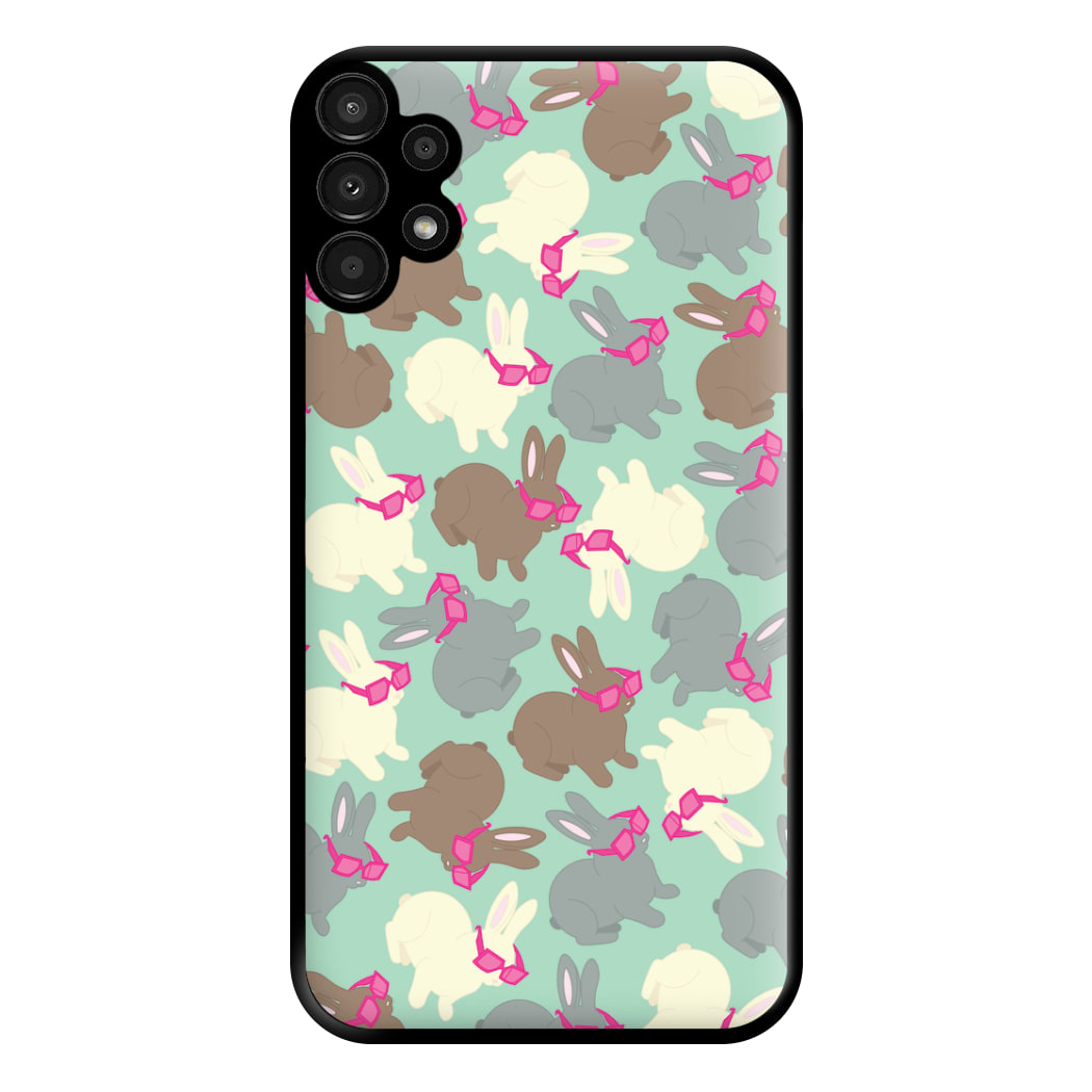 Bunny With Glasses Pattern Phone Case for Galaxy A13